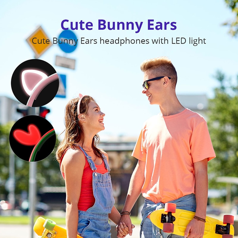Wireless Girls Headphones Cute Bunny Ears Wireless Girls Headphones Cute Bunny Ears