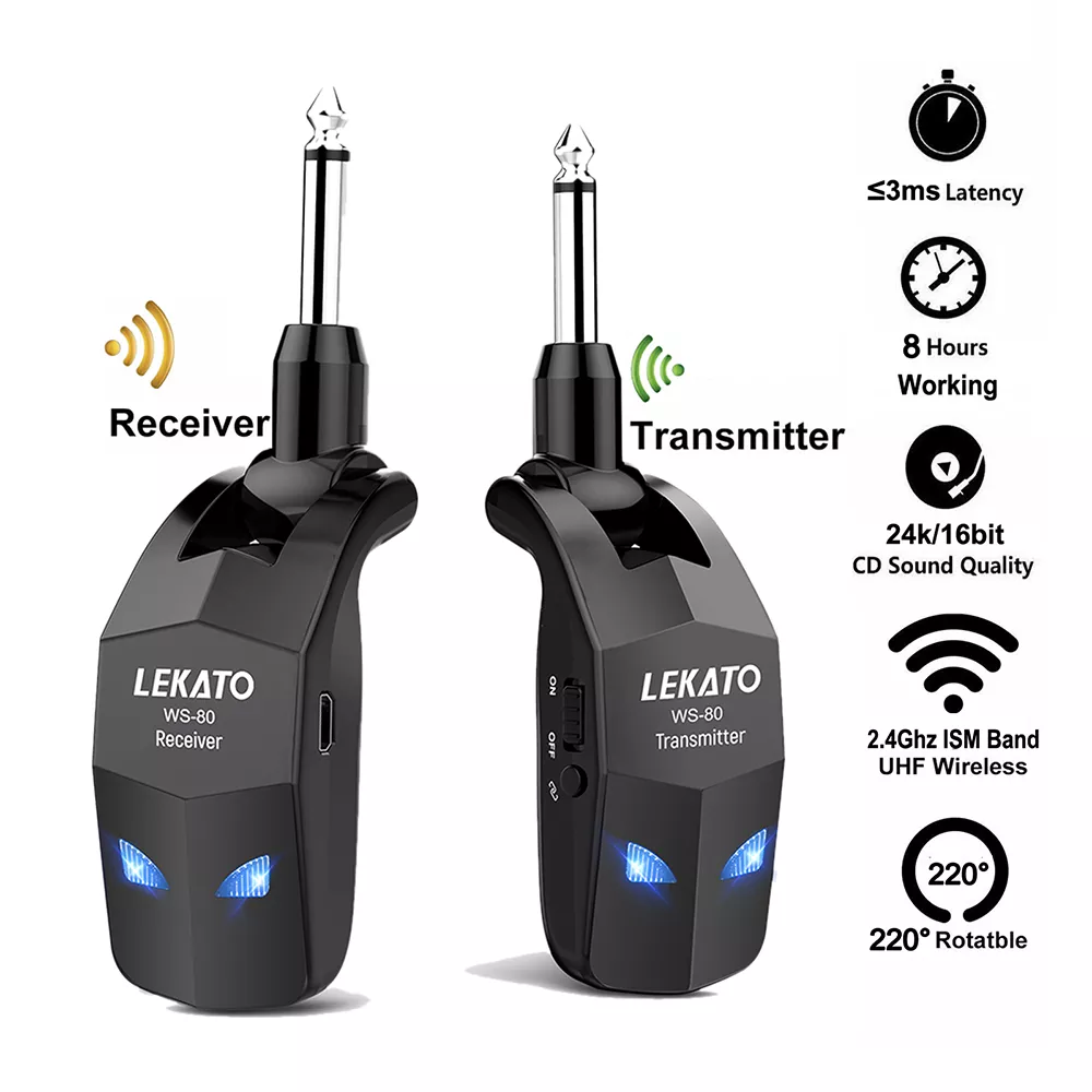 Wireless Guitar System 2.4Ghz Guitar Transmitter Receiver For Electric Guitar Wireless Transmitter Built-In Rechargeable Wireless Guitar System 2.4Ghz Guitar Transmitter Receiver For Electric Guitar Wireless Transmitter Built-In Rechargeable