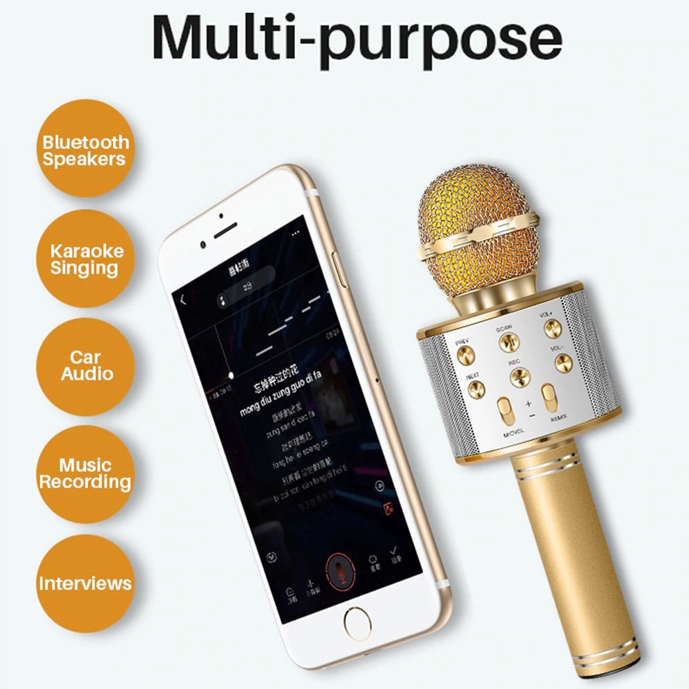 Wireless Karaoke Microphone Bluetooth Connect Wireless Karaoke Microphone Bluetooth Connect