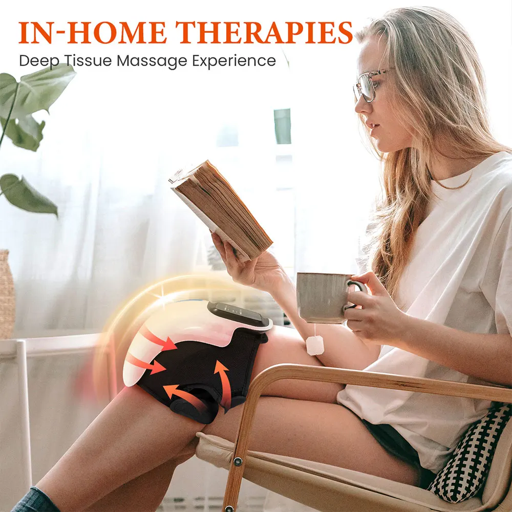 Wireless Knee Massager LED Touch Button Displays Type C Interface Charge Three Heating Modes Knee Fatigue and Pain Wireless Knee Massager LED Touch Button Displays Type C Interface Charge Three Heating Modes Knee Fatigue and Pain