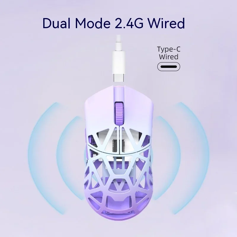 Wireless Mouse PAW3395 Sensor Nordic 52840 Chip Magnesium Alloy FPS Gaming Mouse Two Mode 34g Gamer Office