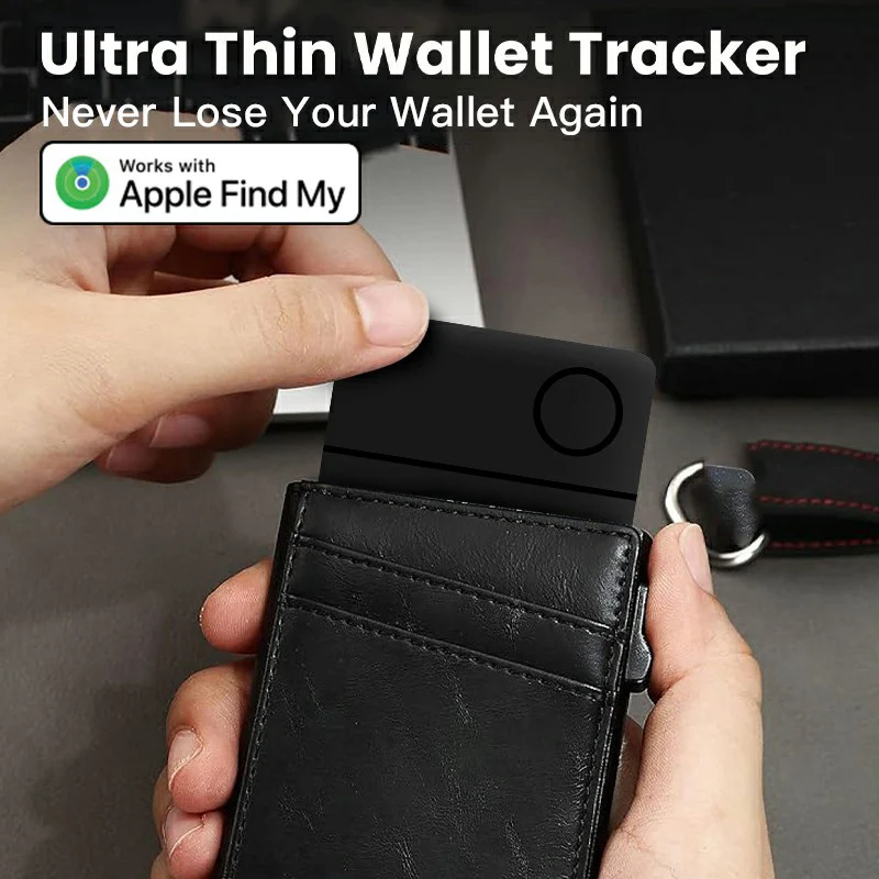 Wireless Rechargerable Smart Card Tracker Work with Apple Find My App Back Cover Icard Tag for Iphone Airtag ID Card Wireless Rechargerable Smart Card Tracker Work with Apple Find My App Back Cover Icard Tag for Iphone Airtag ID Card