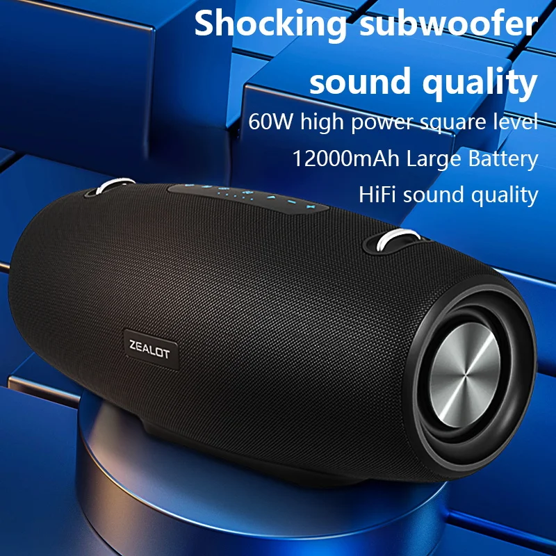 Wireless Speaker With Shoulder Strap,Outdoor,Waterproof,Portable Speaker with Loud Stero and Booming Bass,40H Playtime