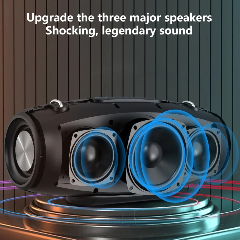 Wireless Speaker With Shoulder Strap,Outdoor,Waterproof,Portable Speaker with Loud Stero and Booming Bass,40H Playtime