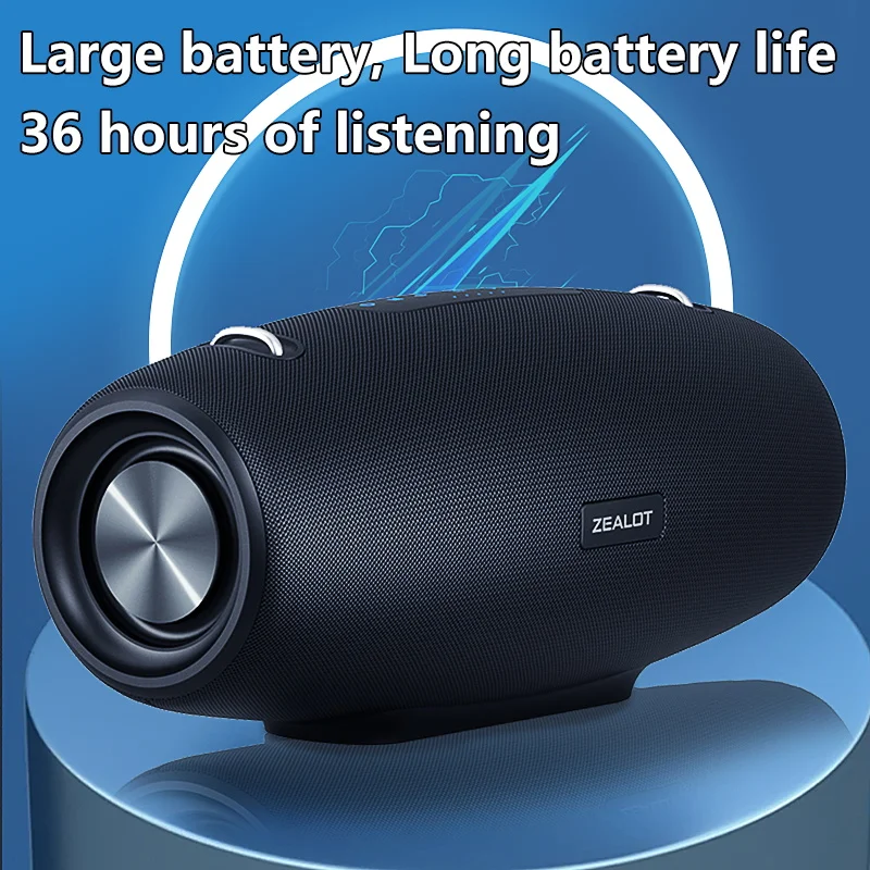 Wireless Speaker With Shoulder Strap,Outdoor,Waterproof,Portable Speaker with Loud Stero and Booming Bass,40H Playtime