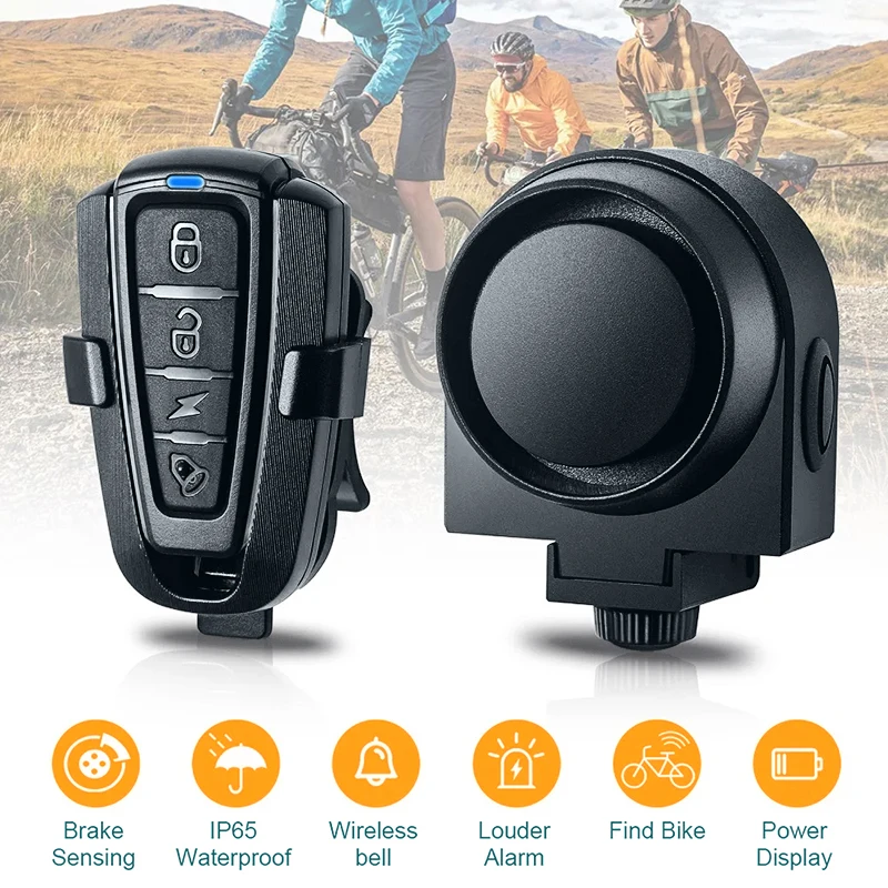 Wireless Theft Bike Motorcycle Alarm Security System Bicycle Motion Sensor Rechargeable Multipurpose Alert Device Wireless Theft Bike Motorcycle Alarm Security System Bicycle Motion Sensor Rechargeable Multipurpose Alert Device