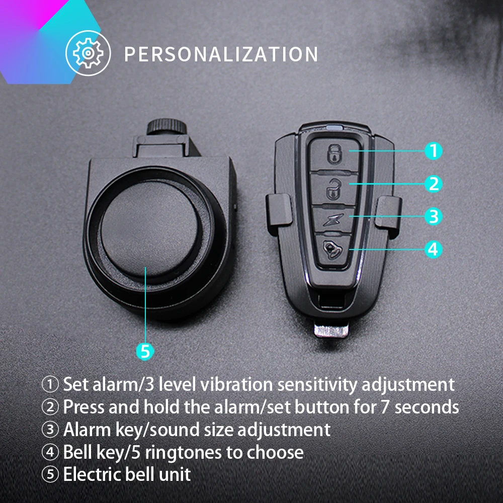 Wireless Theft Bike Motorcycle Alarm Security System Bicycle Motion Sensor Rechargeable Multipurpose Alert Device Wireless Theft Bike Motorcycle Alarm Security System Bicycle Motion Sensor Rechargeable Multipurpose Alert Device