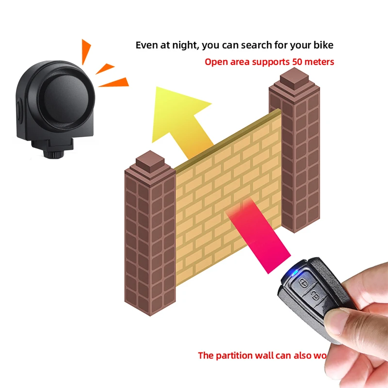 Wireless Theft Bike Motorcycle Alarm Security System Bicycle Motion Sensor Rechargeable Multipurpose Alert Device Wireless Theft Bike Motorcycle Alarm Security System Bicycle Motion Sensor Rechargeable Multipurpose Alert Device