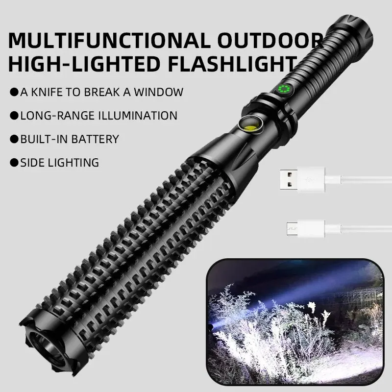 Wolf Tooth Stick Flashlight Strong Light Charging Outdoor Super Bright Multi Functional Telescopic Self Defense Window Wolf Tooth Stick Flashlight Strong Light Charging Outdoor Super Bright Multi Functional Telescopic Self Defense Window