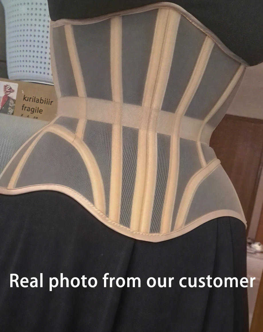 Women Abdomen Tight Corset Crops Under Bust Bustiers Breathable Mesh Waist Girdle With Bones Slimming Lace Up Bodices Women Abdomen Tight Corset Crops Under Bust Bustiers Breathable Mesh Waist Girdle With Bones Slimming Lace Up Bodices