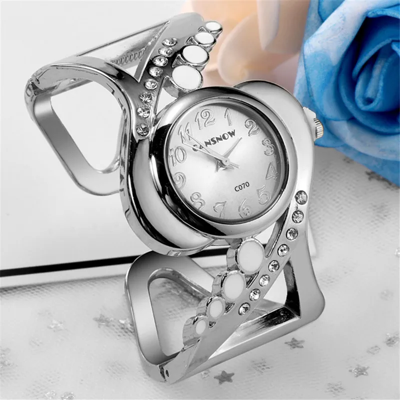 Women Bangle Wristwatch Quartz Crystal Luxury Relojes Rhinestone Fashion Female Watches Hot Sale Eleagnt Mujer Watch