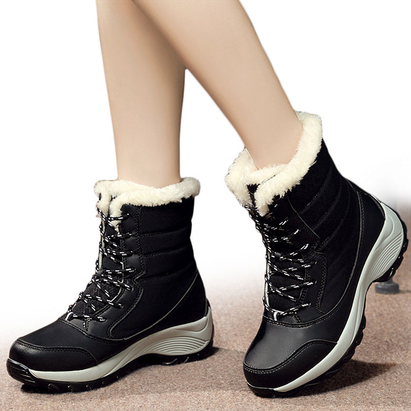Women Boots Lightweight Ankle Boots Platform Shoes For Women Heels Winter Botas Mujer Keep Warm Snow Winter Shoes