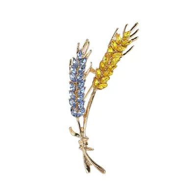 Women Brooches Korean Fashion Style 3-Color Rhinestone Ear of Wheat Lapel Pins Luxury Jewelry Accessories For Clothing