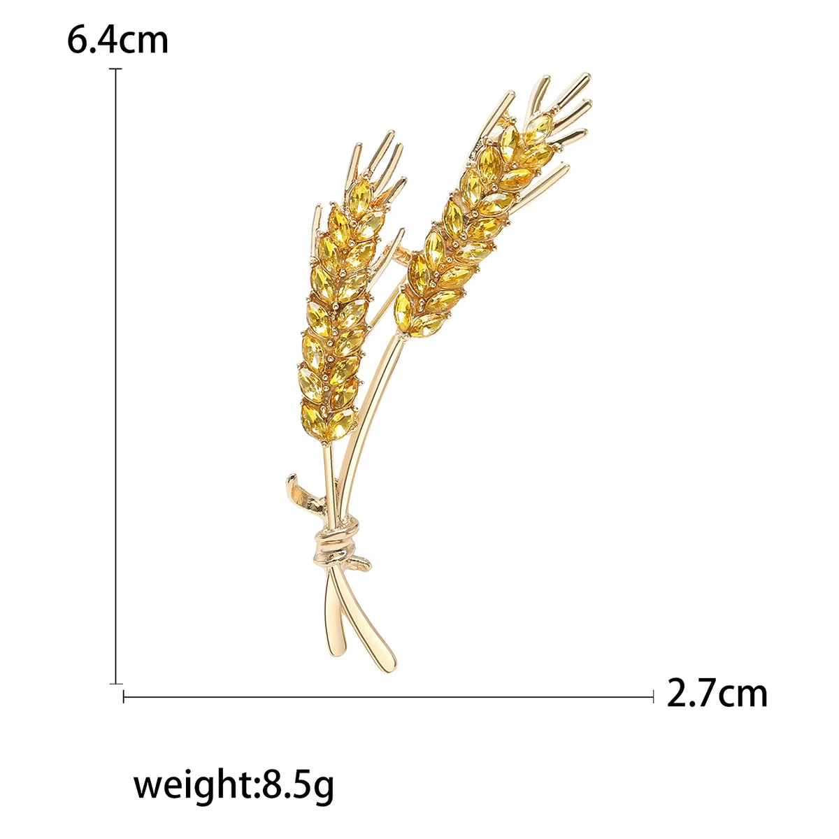 Women Brooches Korean Fashion Style 3-Color Rhinestone Ear of Wheat Lapel Pins Luxury Jewelry Accessories For Clothing