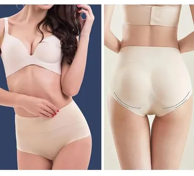 Women Control Panties Shapers Underwear M L XL Black Complexion Ice Silky Buttock Insertion Piece Type Low Waist Pants Women Control Panties Shapers Underwear M L XL Black Complexion Ice Silky Buttock Insertion Piece Type Low Waist Pants