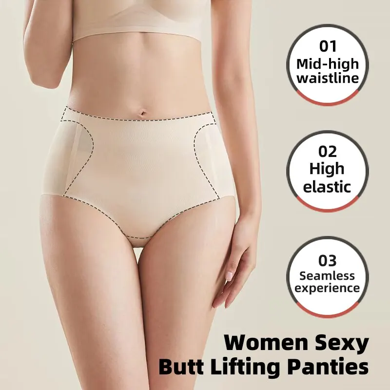 Women Control Panties Shapers Underwear M L XL Black Complexion Ice Silky Buttock Insertion Piece Type Low Waist Pants Women Control Panties Shapers Underwear M L XL Black Complexion Ice Silky Buttock Insertion Piece Type Low Waist Pants