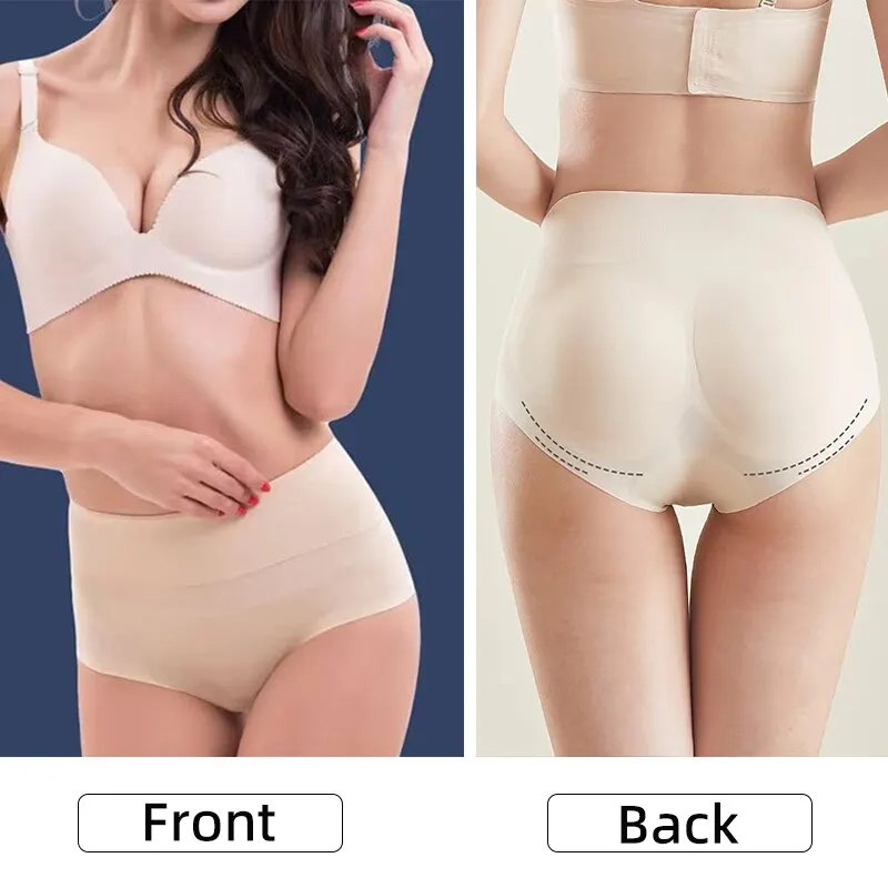 Women Control Panties Shapers Underwear M L XL Black Complexion Ice Silky Buttock Insertion Piece Type Low Waist Pants Women Control Panties Shapers Underwear M L XL Black Complexion Ice Silky Buttock Insertion Piece Type Low Waist Pants