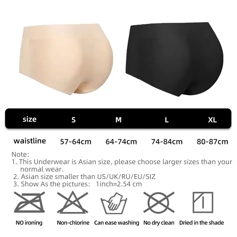 Women Control Panties Shapers Underwear M L XL Black Complexion Ice Silky Buttock Insertion Piece Type Low Waist Pants Women Control Panties Shapers Underwear M L XL Black Complexion Ice Silky Buttock Insertion Piece Type Low Waist Pants