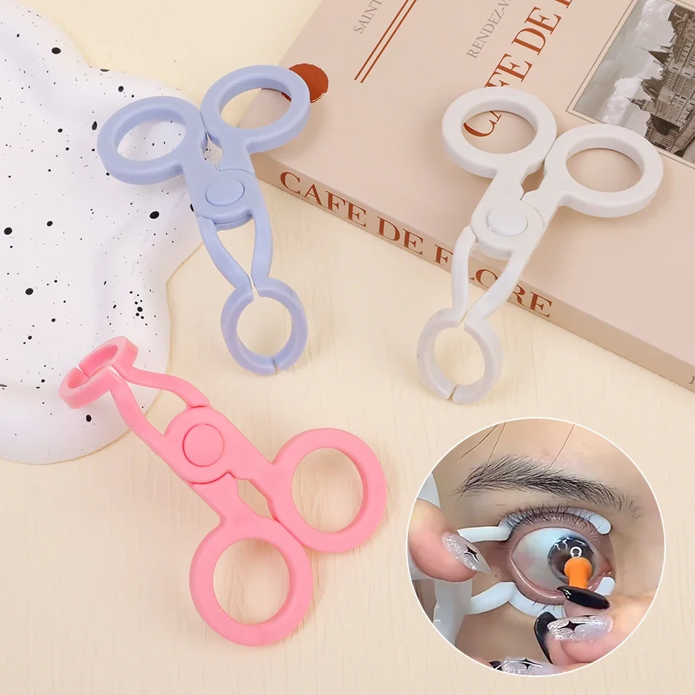 Women Eye Care Contact Lenses Inserter Remover Plastic Soft Tweezer Stick Wearing Tool Accessories Novice Eyelid Lifters