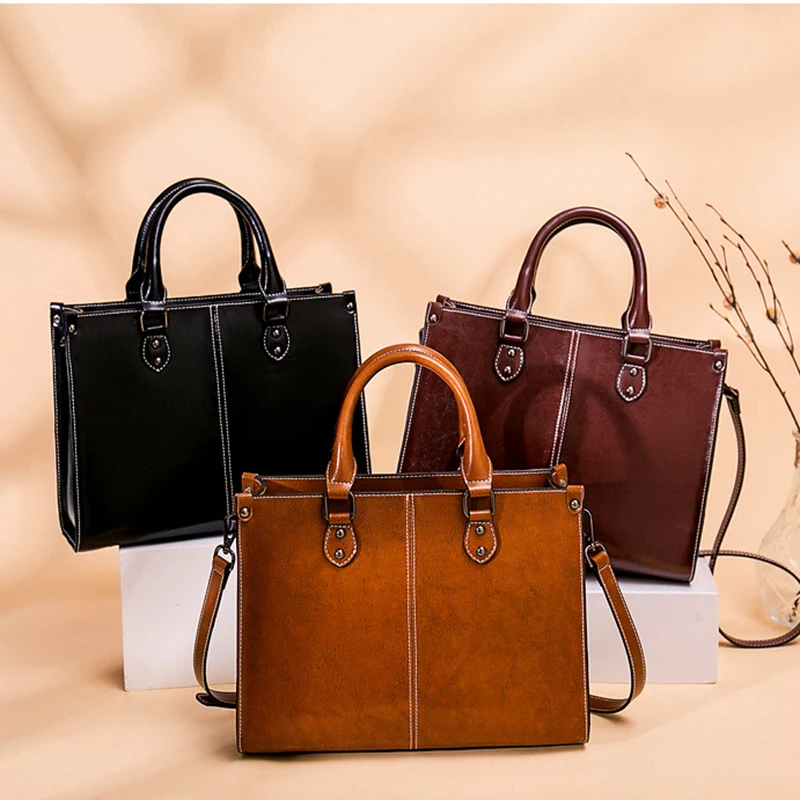 Women Handbag Cross Body Shoulder Tote Bag Genuine Leather Shopping Fashion Office Female Real Cowhide Messenger Top Women Handbag Cross Body Shoulder Tote Bag Genuine Leather Shopping Fashion Office Female Real Cowhide Messenger Top