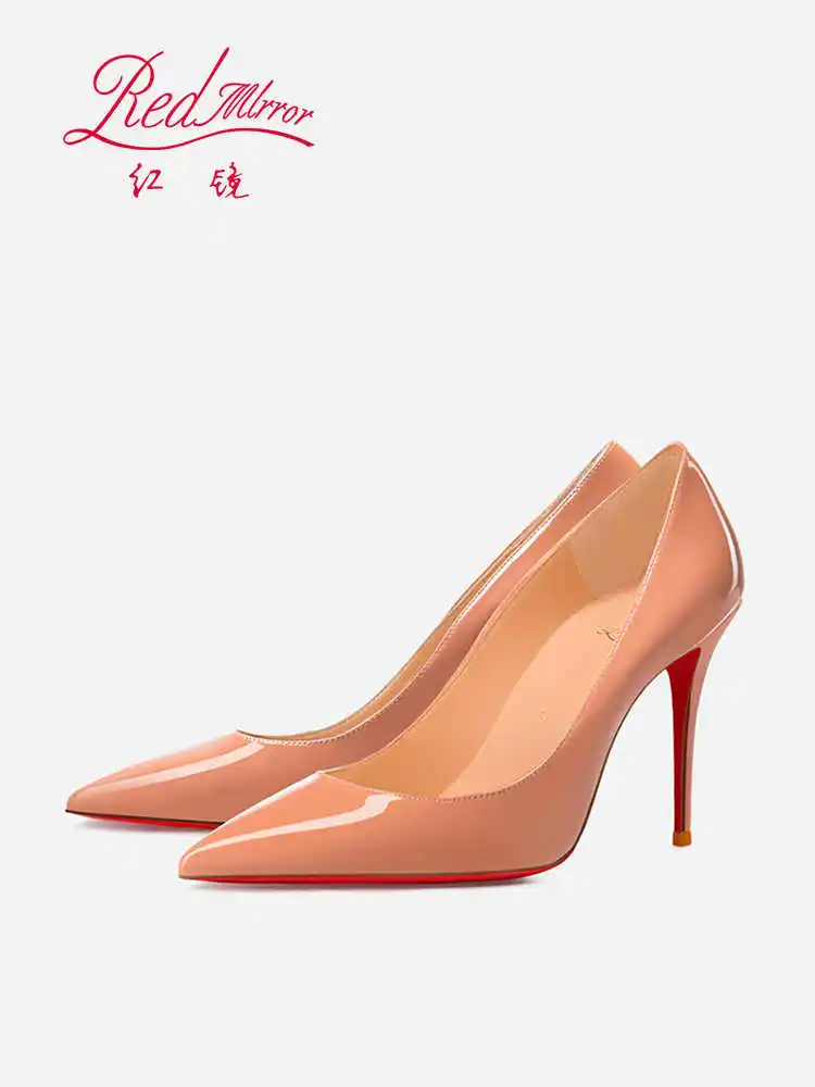 Women Heels Naked Color Women's Elegant High Heel Luxury Black shoes Woman Red Shiny Bottoms Pointed Toe party Ladies Women Heels Naked Color Women's Elegant High Heel Luxury Black shoes Woman Red Shiny Bottoms Pointed Toe party Ladies