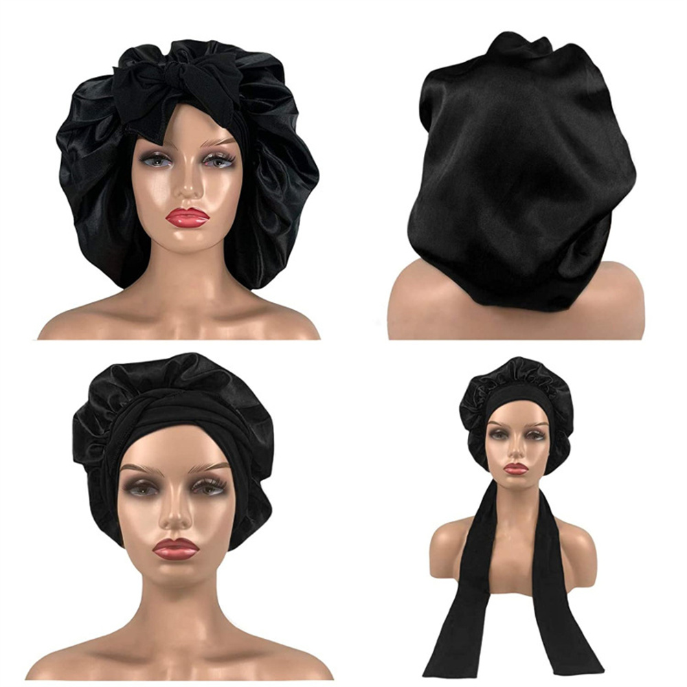 Women Satin Solid Sleeping Hat Night Sleep Cap Hair Care Bonnet Nightcap For Women Men Unisex Cap Bonnet De Nuit Shower Women Satin Solid Sleeping Hat Night Sleep Cap Hair Care Bonnet Nightcap For Women Men Unisex Cap Bonnet De Nuit Shower