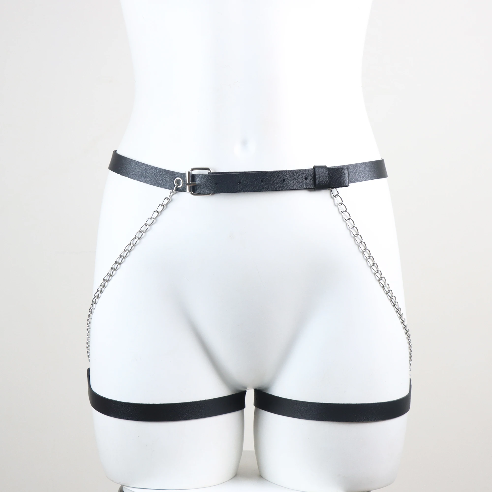 Women Sexy Belly Belt Chain Leg Harness Belt Bdsm Bondage Lingerie Thigh garter Belt Gothic Fetish Clothing Exotic Women Sexy Belly Belt Chain Leg Harness Belt Bdsm Bondage Lingerie Thigh garter Belt Gothic Fetish Clothing Exotic