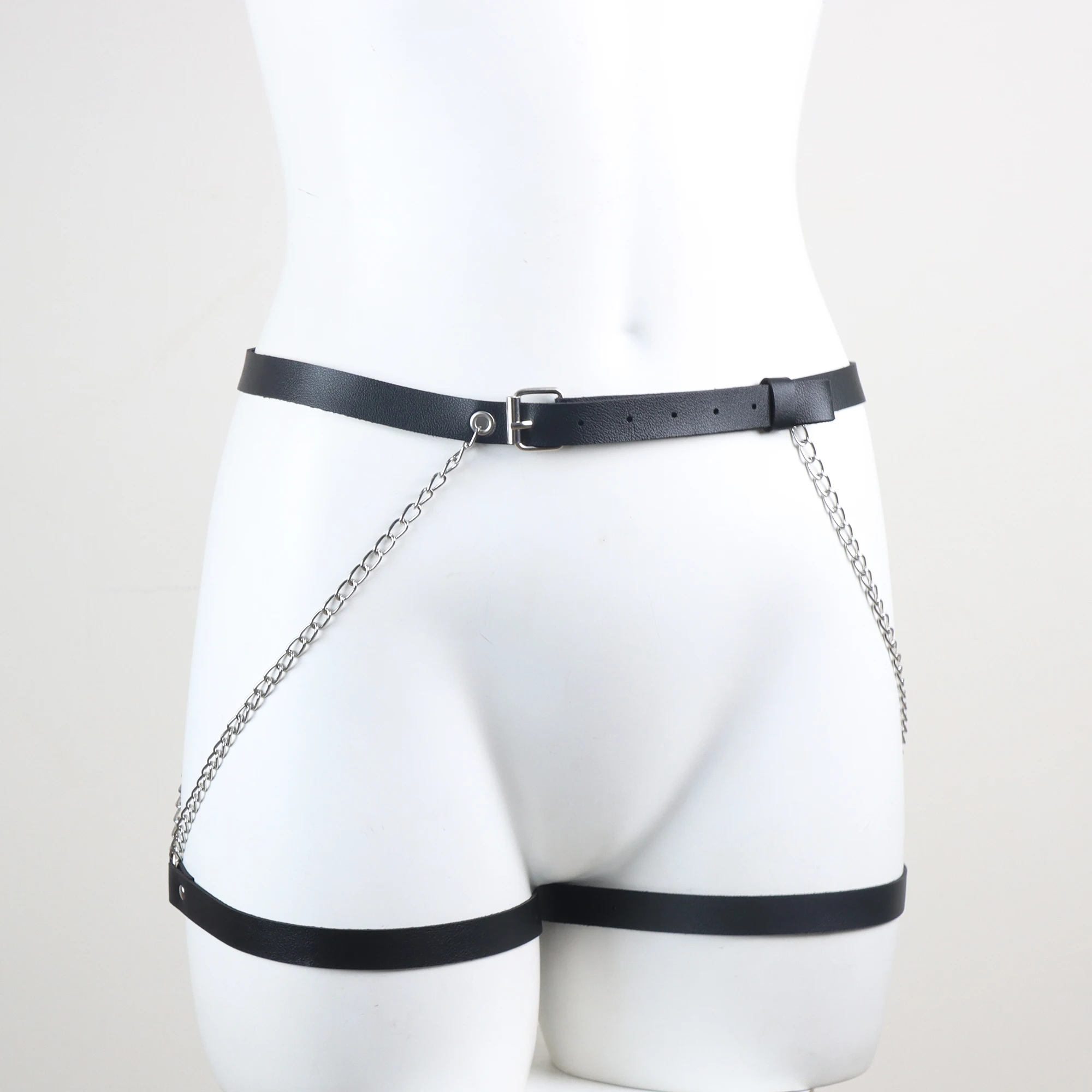 Women Sexy Belly Belt Chain Leg Harness Belt Bdsm Bondage Lingerie Thigh garter Belt Gothic Fetish Clothing Exotic Women Sexy Belly Belt Chain Leg Harness Belt Bdsm Bondage Lingerie Thigh garter Belt Gothic Fetish Clothing Exotic
