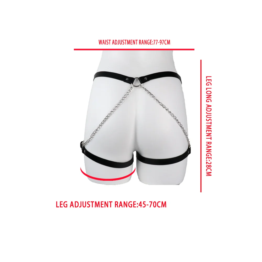 Women Sexy Belly Belt Chain Leg Harness Belt Bdsm Bondage Lingerie Thigh garter Belt Gothic Fetish Clothing Exotic Women Sexy Belly Belt Chain Leg Harness Belt Bdsm Bondage Lingerie Thigh garter Belt Gothic Fetish Clothing Exotic