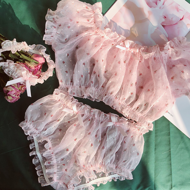 Women Sheer Stars Ultra Thin Gauze Ruffles Off Shoulder Sleeve Tops Shorts Leg Ring Underwear Set Temptation Sexy Women Sheer Stars Ultra Thin Gauze Ruffles Off Shoulder Sleeve Tops Shorts Leg Ring Underwear Set Temptation Sexy