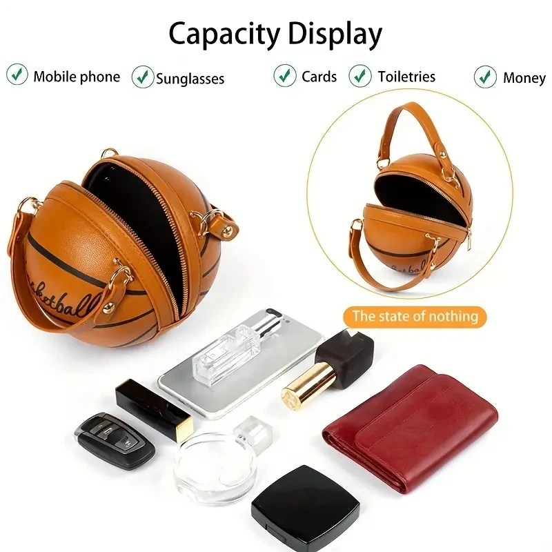 Women Shoulder Bag PU Leather Chain Basketball Bag Letter Print Teenagers Handbag Fashion Crossbody Bags Female Women Shoulder Bag PU Leather Chain Basketball Bag Letter Print Teenagers Handbag Fashion Crossbody Bags Female