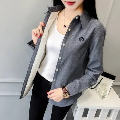 Women Thermal Tops Button Down Shirt Women Thermal Tops Button Down Shirt