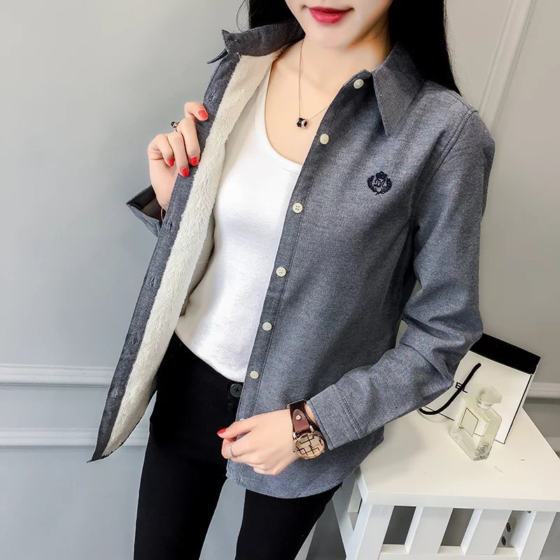 Women Thermal Tops Button Down Shirt Women Thermal Tops Button Down Shirt