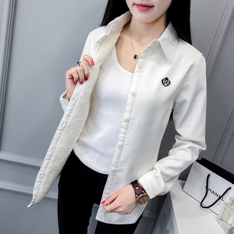 Women Thermal Tops Button Down Shirt Women Thermal Tops Button Down Shirt