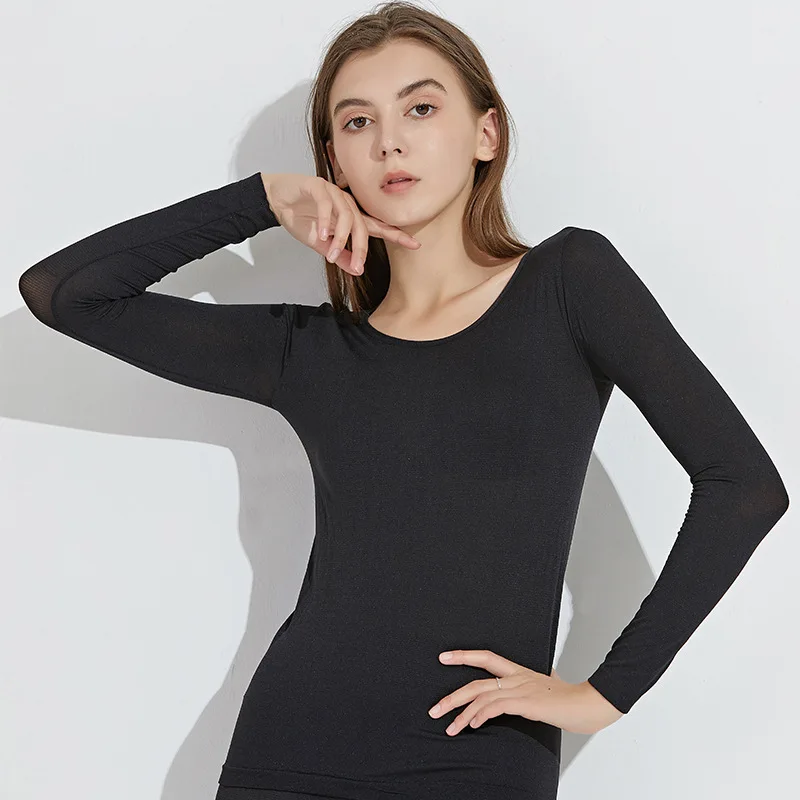 Women Traceless Thermal Underwear Set Unisex Intimate Pajamas Ultra-thin Winter Constant Temperature Long Sleeve