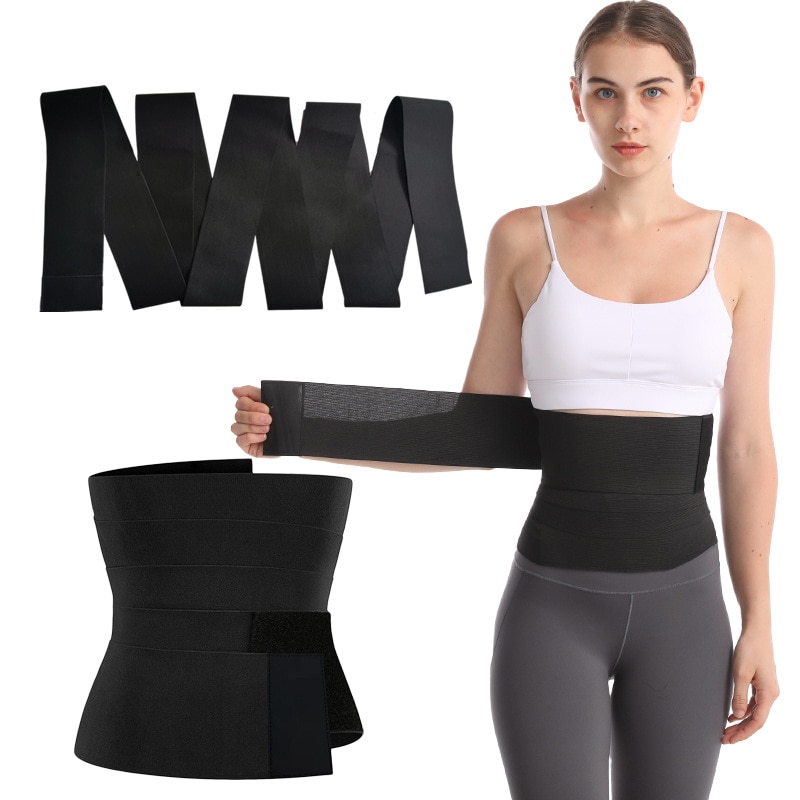 Women Waist Bandage Wrap Trimmer Belt Waist Trainer Shaperwear Tummy Control Slimming Fat Burning For Postpartum Sheath