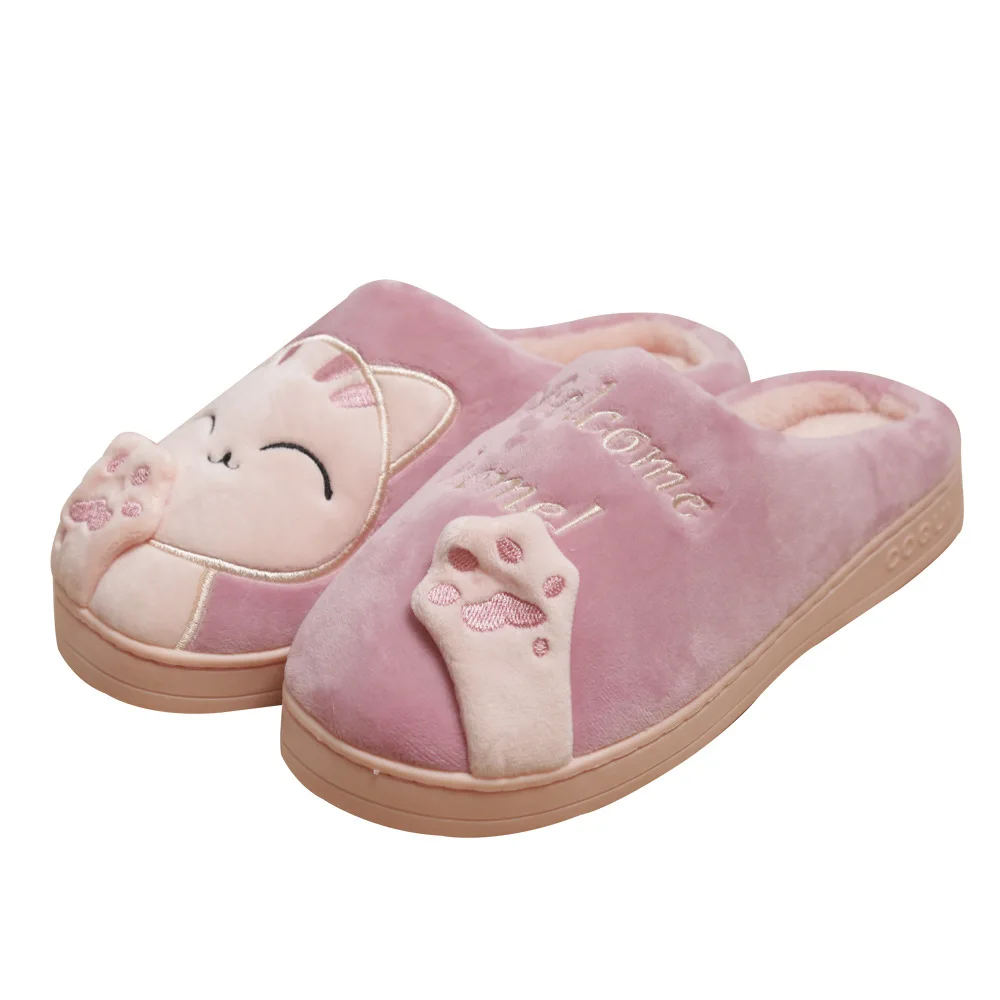 Women Winter Home Slippers Cartoon Cat Shoes Soft Winter Warm House Slippers Indoor Bedroom Lovers Couples Women Winter Home Slippers Cartoon Cat Shoes Soft Winter Warm House Slippers Indoor Bedroom Lovers Couples