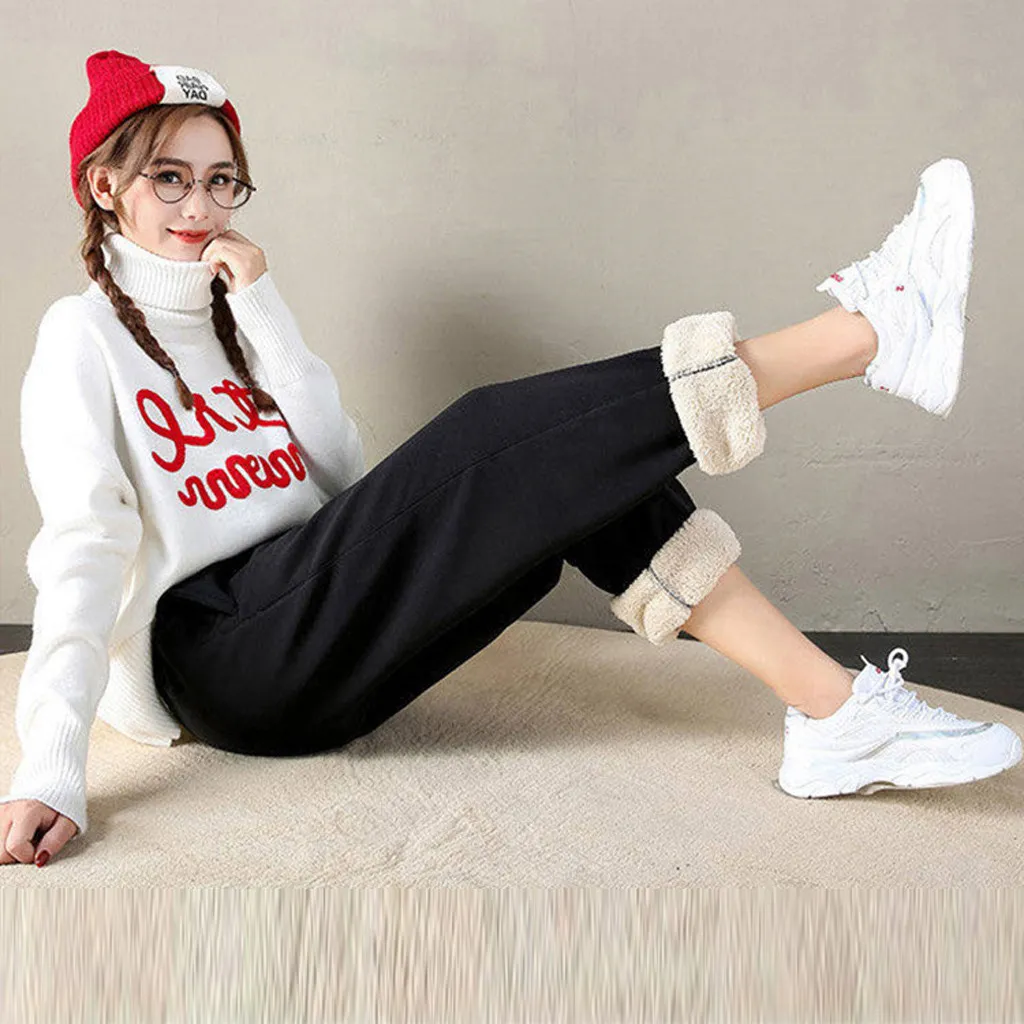 Women Winter Warm Leggings Thick Trousers Warm Fleece Plus Size Long Thicken Pants Fashion Casual Soild Color Leggings Women Winter Warm Leggings Thick Trousers Warm Fleece Plus Size Long Thicken Pants Fashion Casual Soild Color Leggings