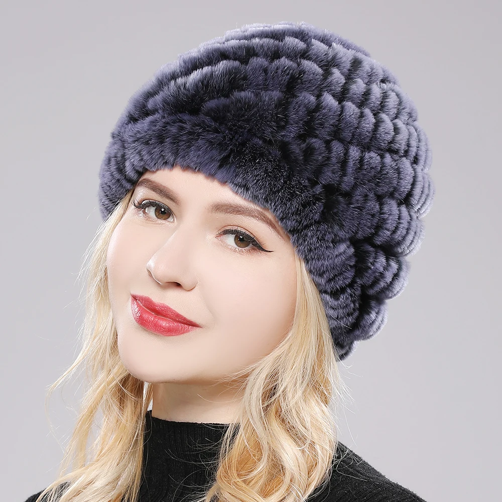 Women Winter Warm Real Rex Rabbit Fur Hat Snow Cap Winter Hats for Women Girls Real Fur Knit Skullies Beanies Natural Women Winter Warm Real Rex Rabbit Fur Hat Snow Cap Winter Hats for Women Girls Real Fur Knit Skullies Beanies Natural