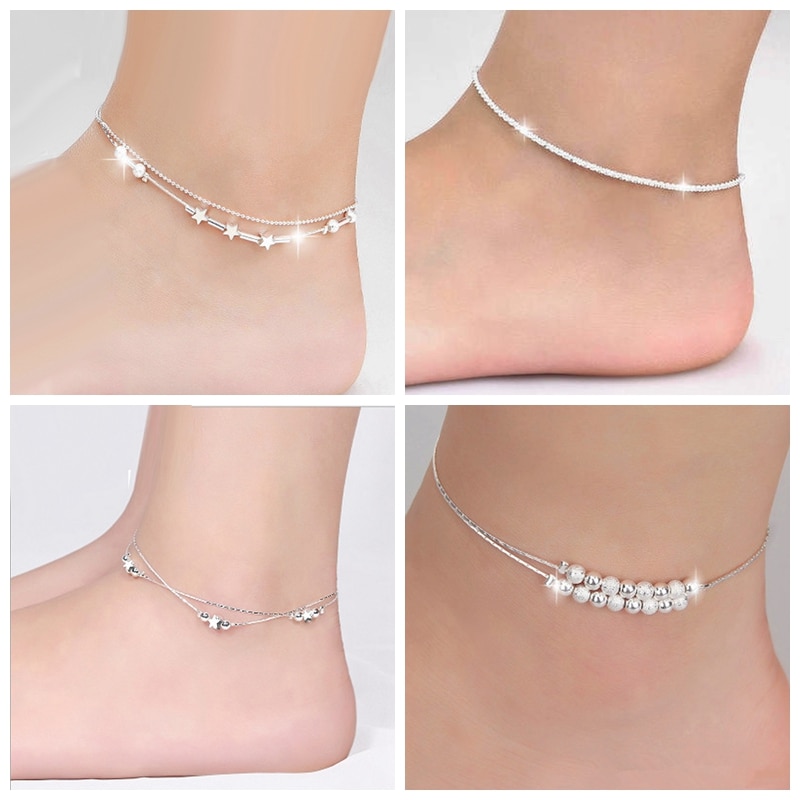 Womens Ankle Bracelet Silver Anklet Womens Ankle Bracelet Silver Anklet