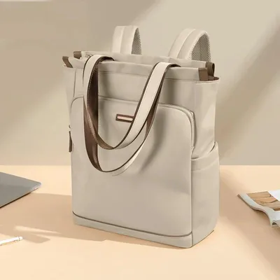Women's Backpack Convertible Shoulder Bag Ladies Aesthetic Backpacks with Laptop Compartments Secret Pocket 15.6 inch