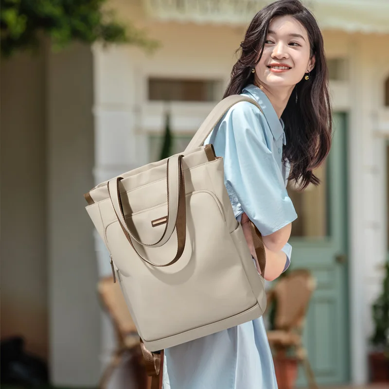 Women's Backpack Convertible Shoulder Bag Ladies Aesthetic Backpacks with Laptop Compartments Secret Pocket 15.6 inch