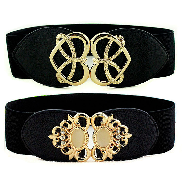 Women's Black Belt Elastic Waist Belt Women's Black Belt Elastic Waist Belt
