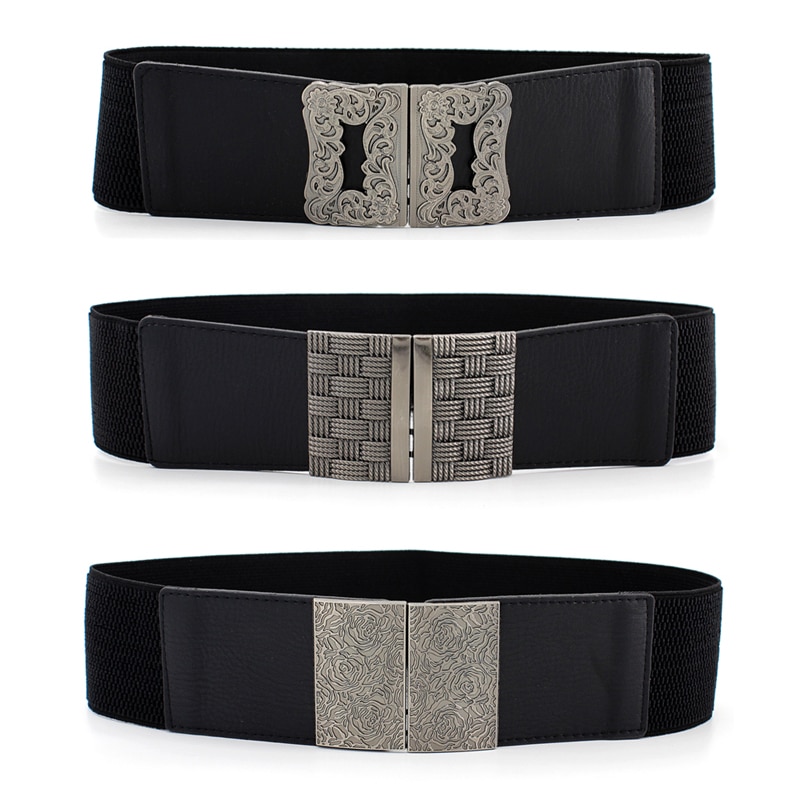 Women's Black Belt Elastic Waist Belt Women's Black Belt Elastic Waist Belt