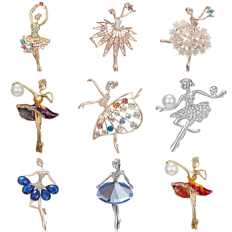 Womens Brooch Pin Gymnast Girl Design Womens Brooch Pin Gymnast Girl Design