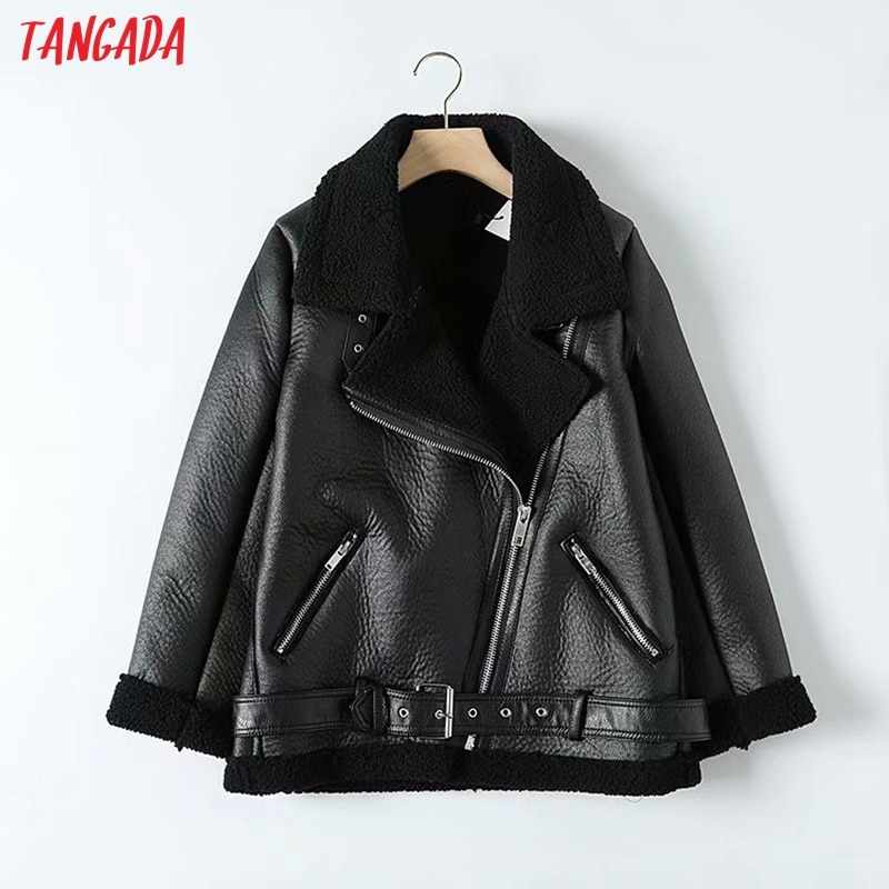 Womens Faux Leather Jacket Winter Outerwear Womens Faux Leather Jacket Winter Outerwear