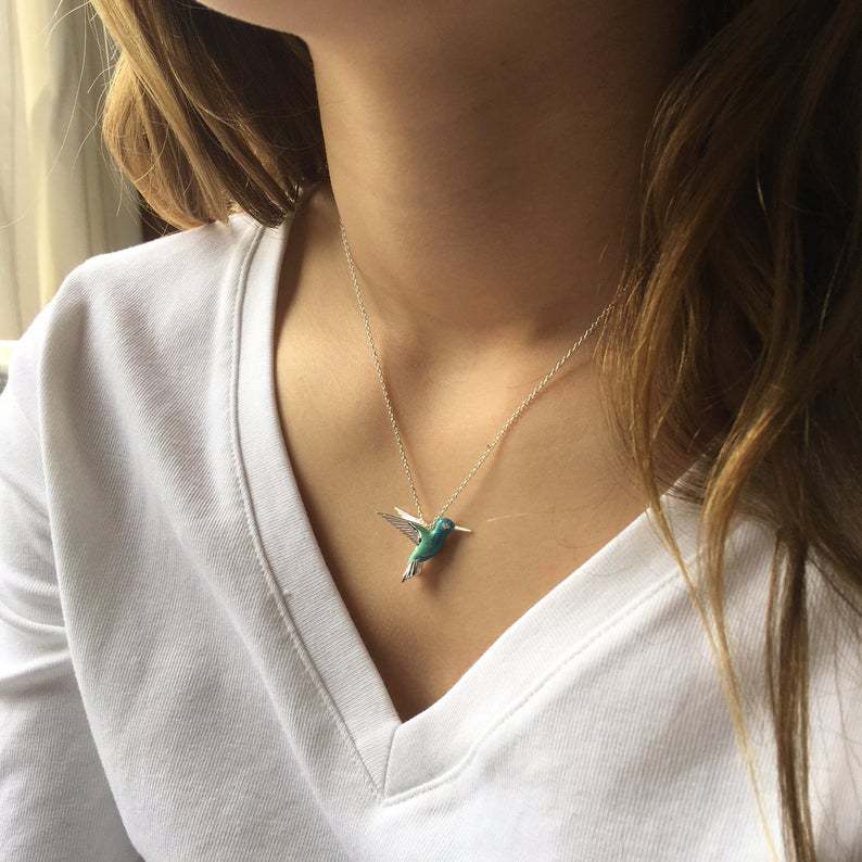 Women's Hummingbird Pendant Necklace