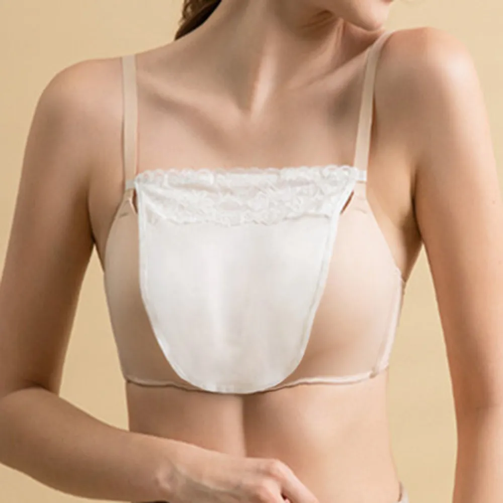 Women's Lace Wrap Chest Sexy Strapless Bra Cleavage Clip-on Camisole Insert Wrapped Chest Overlay Modesty Panel Fake