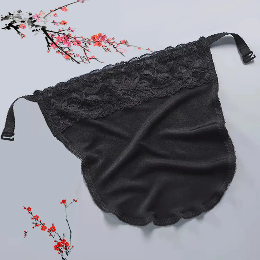 Women's Lace Wrap Chest Sexy Strapless Bra Cleavage Clip-on Camisole Insert Wrapped Chest Overlay Modesty Panel Fake