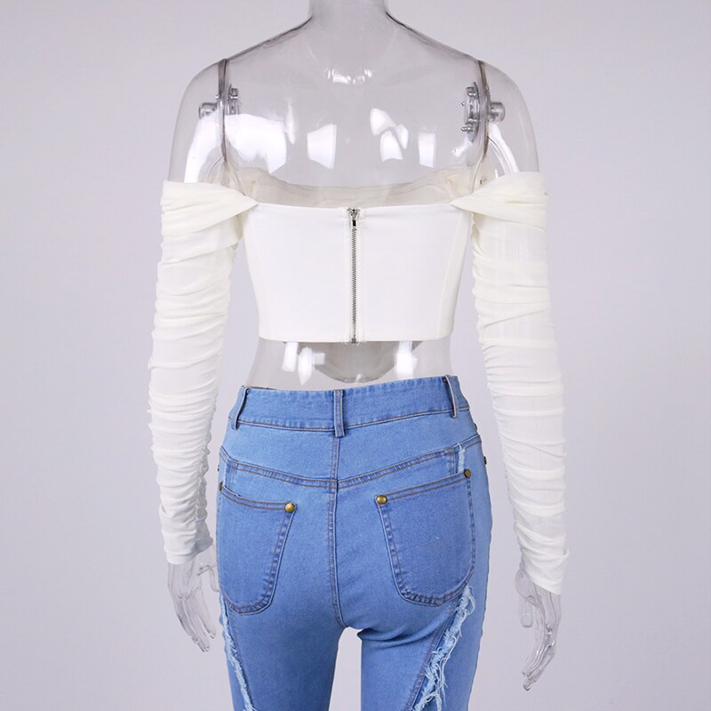 Womens Off Shoulder Blouse Crop Top Womens Off Shoulder Blouse Crop Top
